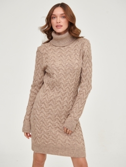 Женское теплое вечернее вязаное платье